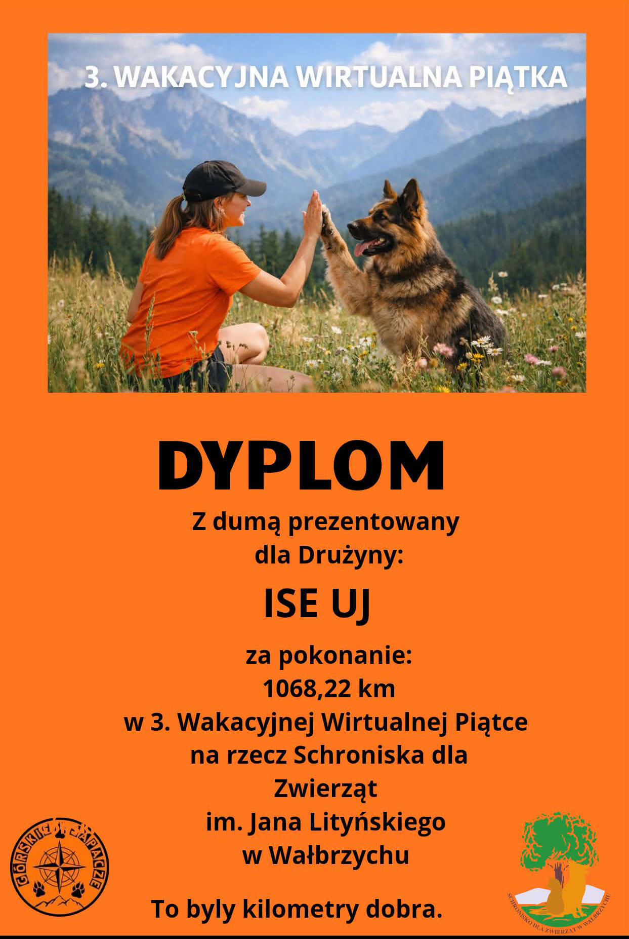 Dyplom dla drużyny ISE